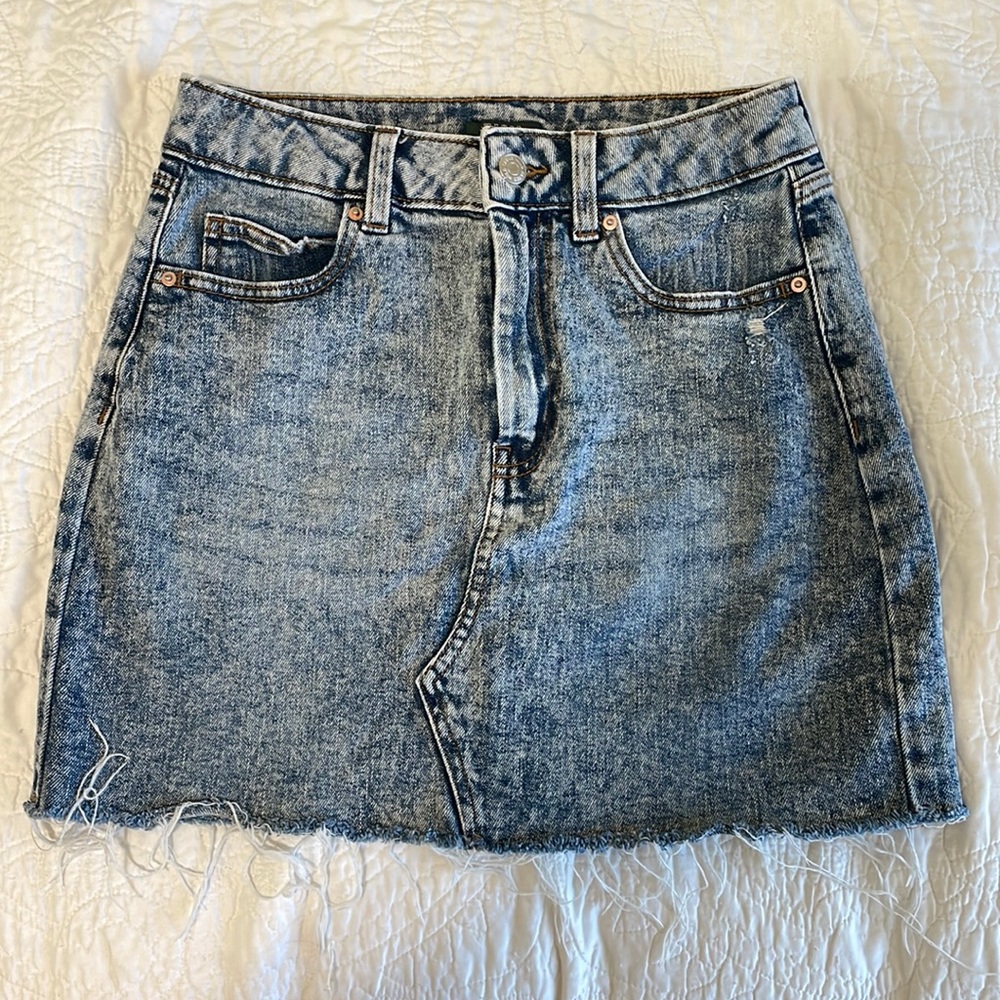 Distressed Wild Fable Jean Skirt